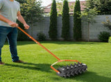 18in Lawn Aerator, Heavy Duty Rolling Aerator Lawn Tool, Manual Lawn Aerator Yard Aerator 56700104
