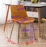 Aufurr Modern Velvet Dining Chair, Set of 2, Gold T2574P164605