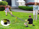 Kids Rotating Seesaw 70.9"x26.4"x27.6", Plastic & Iron Pipe Construction 154LBS Combined Weight 32438846