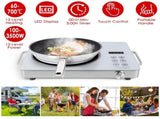 3500W Electric Single Burner Cooktop 110V - Rapid Heating Hot Plate with 4 Preset Modes 81528283