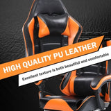 Gaming Computer Chair with Wheels, Adjustable Height Pu Leather Gamer Chair Office Desk 87665852