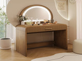 39" Makeup Vanity Table with Mirror Touch Screen Lighted Mirror, Dressing Table with Drawer for N704P196658P