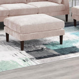 Beautiful Blush Pink Ottoman Morgan Fabric 1pc Ottoman Soft Cushion Wood Legs Living Room Furniture B011P281449