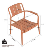 Summer- 2-Piece PP Single-Seater Chairs Coffee Table Set Indoor/Outdoor Multi-Purpose Furniture W3450P323335