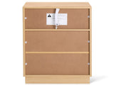 White Oak color, P2 particleboard with linen-textured melamine finish, drawers with beveled edges, 62963235