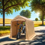 7x12ft Outdoor Portable Gazebo Storage Shelter Shed with 2 Roll up Zipper Doors & Vents Carport for W2373P186910