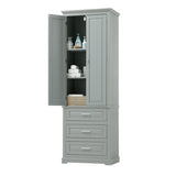 ZNTS Tall Storage Cabinet with Three Drawers for Bathroom/Office, Grey WF299282AAE