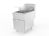 Commercial Deep Fryer, 3-Burner Fryer for Restaurants, Stainless Steel Floor Standing Deep Fryers W5057P394221