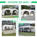 ZNTS 10'x20' Pop Up Canopy Tent with 6 Sidewalls, Ez Pop Up Outdoor Canopy for Parties, Waterproof W2505P151708