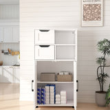 Farmhouse Storage Cabinet ,Versatile Double-Door Storage Cabinet with Adjustable Shelves - Perfect W3151P288898