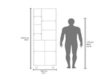 Kitchen Pantry 80.30" H 2 Doors, 9 Shelves, 4 Legs, White - Kitchen B097P395877