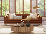 Knox 84" Modern Farmhouse Sofa, Burnt Orange Performance Velvet B2719P280171
