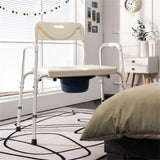 3-in-1 Heavy-Duty Commode Chair Removable Bucket, Sturdy Iron Frame for 75145658