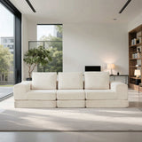 108'' Modular Sectional 3-Seater Cloud Sofa,Corduroy Convertible Sofa Bed ,living room. 05661537