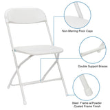 4pcs Injection Molding Classic Garden Plastic Folding Chair White 58509181