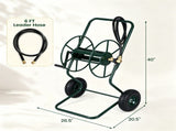 Heavy-Duty Garden Hose Reel Cart, 400FT Large Capacity Water Hose Holder with 10" Pneumatic Rubber 48099063