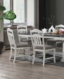 Contemporary Antique White Side Chairs Upholstered Cushion Seat Ladder Back 2pc Dining Chairs B011P251644