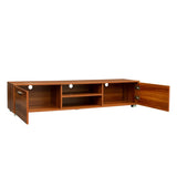 Walnut TV Stand for 70 Inch TV Stands, Media Console Entertainment Center Television Table, 2 W33128757