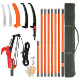 26ft Manual Pole Saw, Lightweight Tree Trimmers Long Handle Pruner Set, Sharp Steel Blade and 89490209