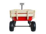 outdoor sport wagon tools cart wooden side panels air tires Wagon 15358137