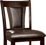 ZNTS Contemporary Set of 2 Counter Height Chairs Dark Cherry And Espresso Solid wood Chair Padded B01182195