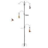 93inch Iron With four Hooks, With Bird Feeder Black Courtyard Bird Feeder 24093380