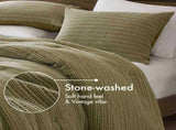 3PCS Full/Queen Waffle Washed Comforter Set B035P341104