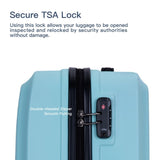 3 Piece Luggage Sets ABS Lightweight Suitcase with Two Hooks, Spinner Wheels, TSA Lock, 62300134