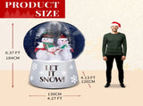 6 FT Lighted Christmas Inflatable Decoration, Large Inflatable Snow Globe with Snowman Family, Funny 42261494