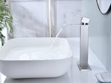 Waterfall Spout Bathroom Sink Single Handle Faucet with Pop-Up Drain 18574932