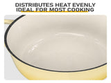 5QT Round Enameled Cast Iron Pot with Stainless Steel Handle Yellow Ombr 08213454