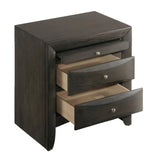 Grey Oak Nightstand with 2 Drawers B062P181317