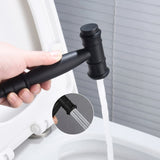 ZNTS Stainless Steel Toilet Handheld Sprayer Kit Hot and Cold Water Black Bidet Sprayer Set 39539207