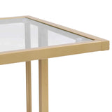 Golden Side Table, 2-Tier Acrylic Glass End Table for Living Room&Bedroom W1071106954