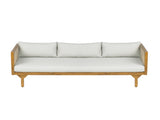 Outdoor Patio Sofa with Light Gray Cushion & Light Brown Rope, Acacia Wood Teak Finish, water N770P354675L