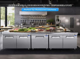 Orikool 29 IN Commercial Refrigerators, Undercounter Refrigerators 8 Cu.Ft with Smooth Casters, 1 W2095126115