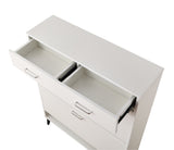 Large size Shoe Cabinet,Free Standing Tipping Bucket Shoe Rack Organizer with 2 Flip Drawers&2 W2516P185160