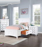 Transitional Style White Color Solid wood 1pc Nightstand Only Bedroom Furniture Bedside Table Round B011140213
