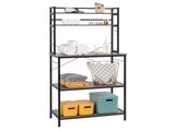 5-Tier Bakers Rack with 10 S-Shaped Hooks, Industrial Microwave Oven Stand, Free Standing 01971249