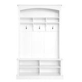 ON-TREND 47.2'' Wide Hall Tree with Bench and Shoe Storage, Multi-functional Storage Bench with 3 WF317362AAK