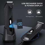 Electric Body Hair Trimmer for Men - VACASSO Groin Hair Trimmer Ball Shaver w/Light&LED Display, USB 65535908