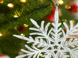 6PCS Set 6.1" Christmas Tree Decorations Snowflake Hanging Ornaments Holiday Party Supplies, Rustic 12994101