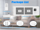 Dual Motor PWM Ventilation Booster Fan Winter Summer Fan 3 Modes, Auto Temp Detect Air Vent Fan with 84045069