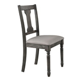 Tan and Weathered Grey Open Back Side Chairs B062P182723