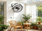 18" Wall Mount Fan, 3-Speed with Adjustable Rotation, Long Airflow Reach, for Industrial & 01595562