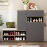 ON-TREND 2-in-1 Shoe Storage Bench & Shoe Cabinets
, Multi-functional Shoe Rack with Padded Seat, WF314405AAE