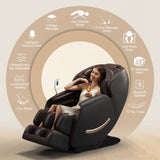 ZNTS Deluxe Massage Chair, Full Body Zero Gravity Recliner with AI Voice Control, SL Track, Bluetooth, W2561P157967