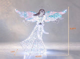 5.2 FT Pre-Lit Christmas Angel with Iridescent Robe & Wings, 230 Cold White LEDs, Metal Frame 35543106