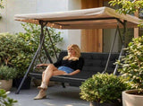 Outdoor Swing Cushions 70 Inch, Waterproof 4" Thick Porch Swing Cushion Replacement with Backrest 10431425
