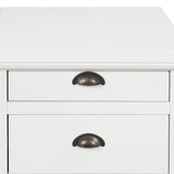57.68" Modern L Shaped Executive Desk with 2 Storage Cabinets and 3 Drawers,Corner Writing 84716179